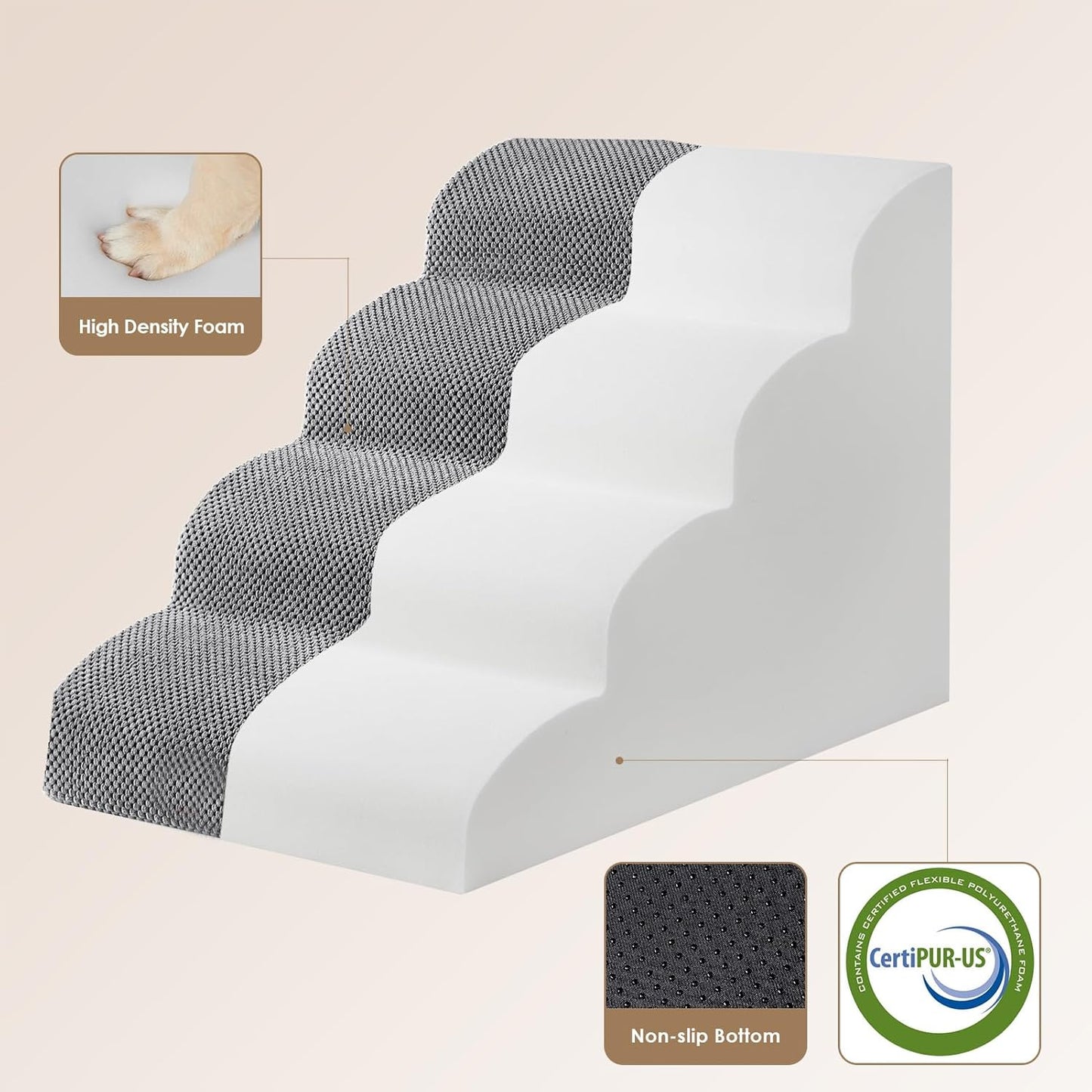 Shiropaws ™ Pet Stairs Ramp 4-Step