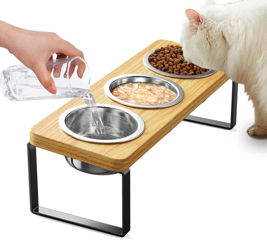 Shiropaws ™ Cat Bowls with Stand