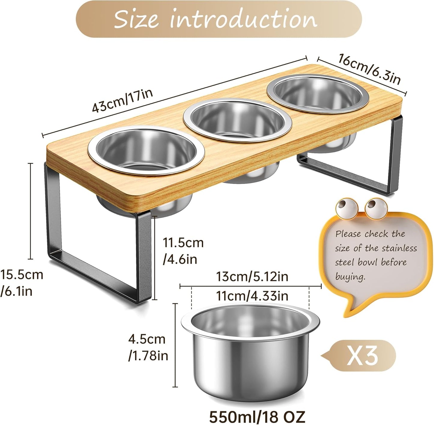 Shiropaws ™ Cat Bowls with Stand