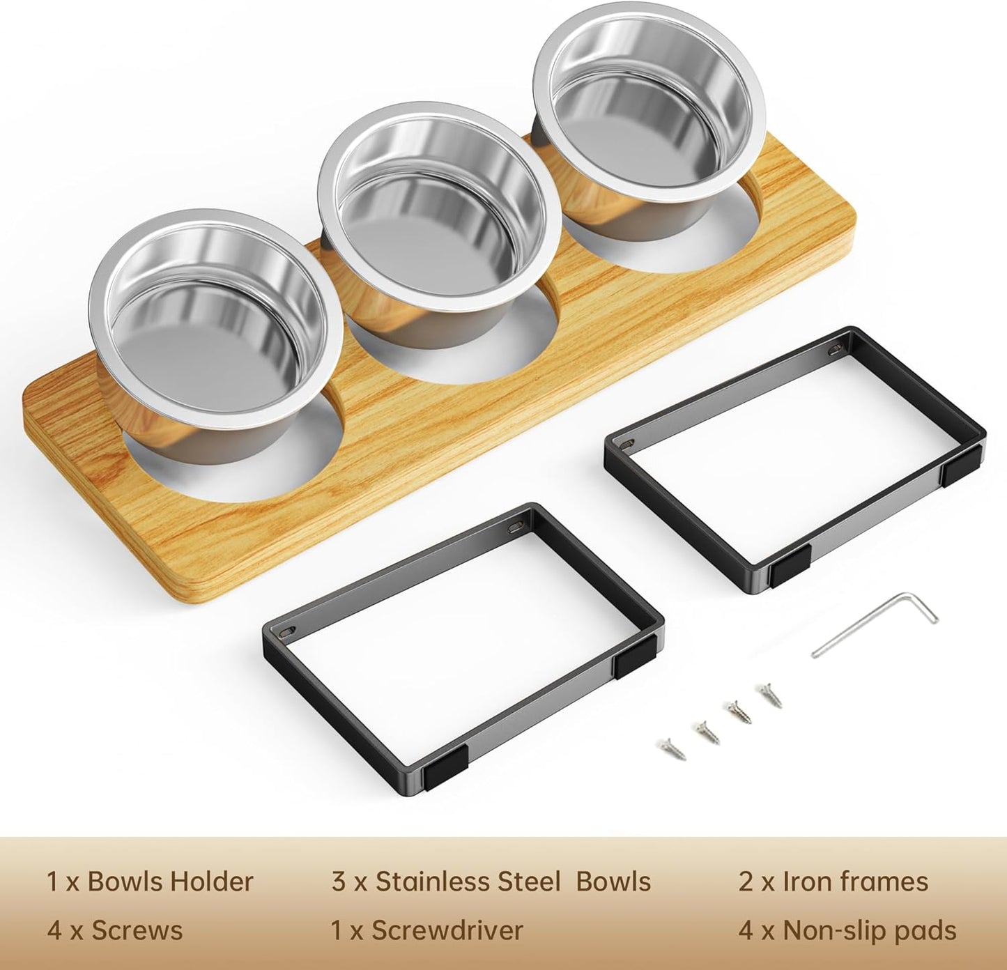 Shiropaws ™ Cat Bowls with Stand