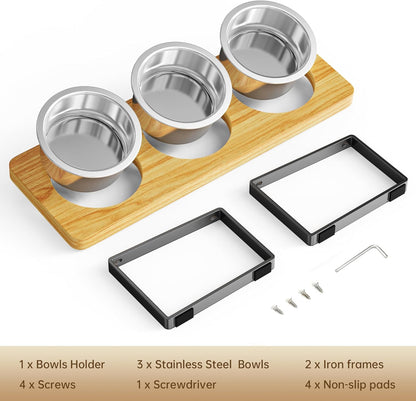 Shiropaws ™ Cat Bowls with Stand