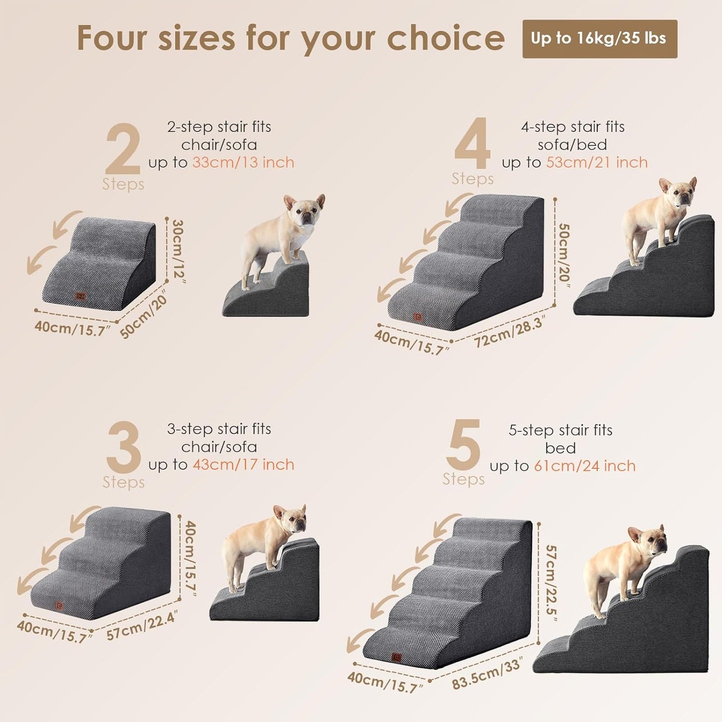 Shiropaws ™ Pet Stairs Ramp 4-Step