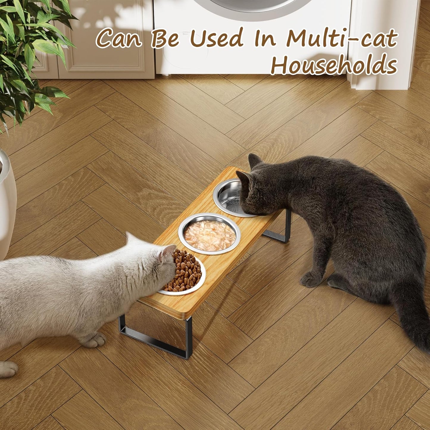Shiropaws ™ Cat Bowls with Stand