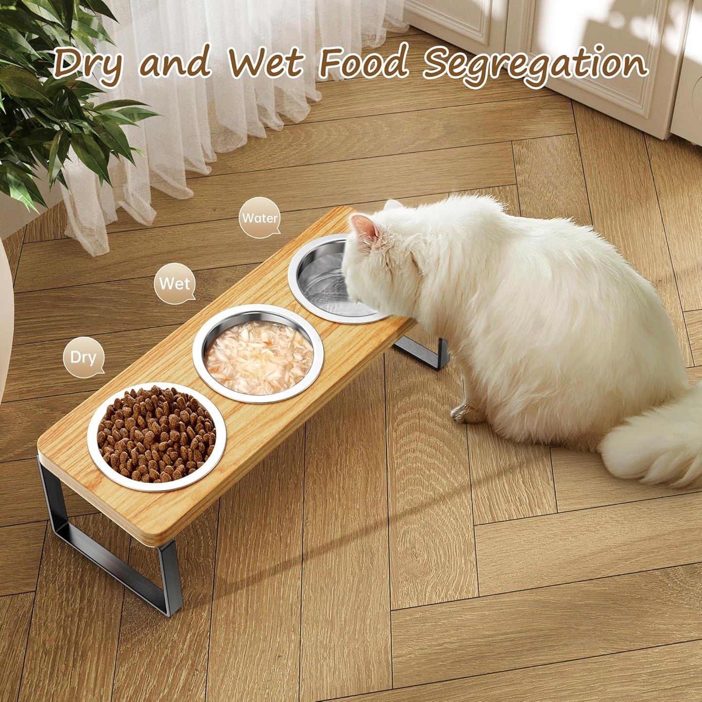 Shiropaws ™ Cat Bowls with Stand